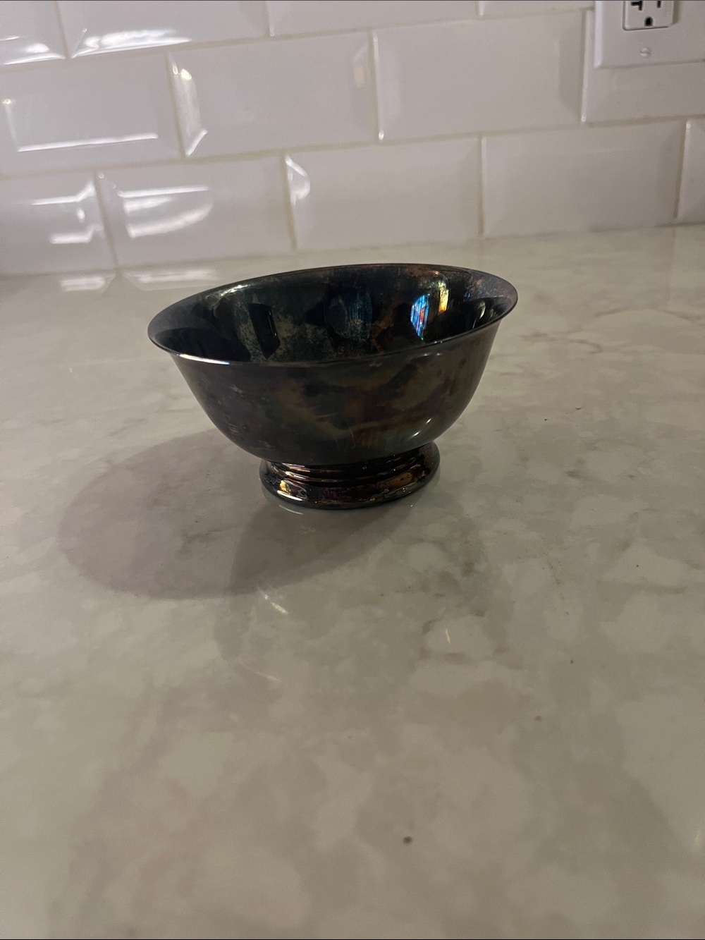 Reed & Barton 101 silver plate trinket bowl pedestal Bowl